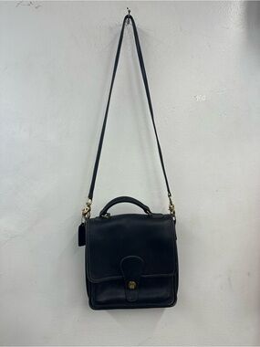 Coach New York 5130 black cross body leather vintage purse handbag made in USA